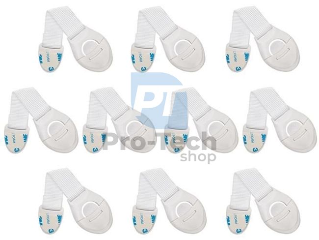 Safety lock for lockers, 10 pcs, white 73997