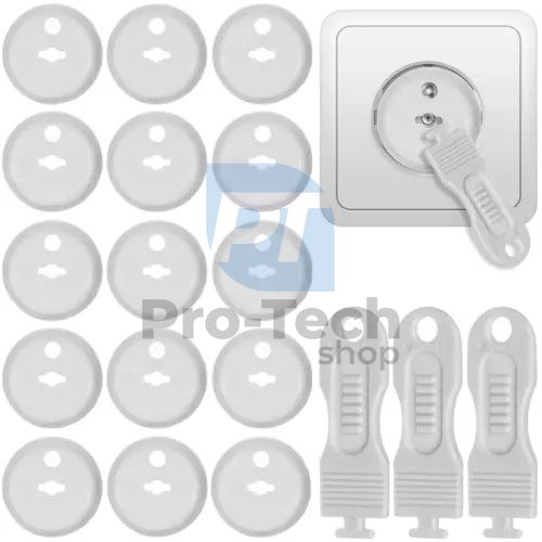 Safety plugs for socket - white 15pcs Ruhhy 19223 73999