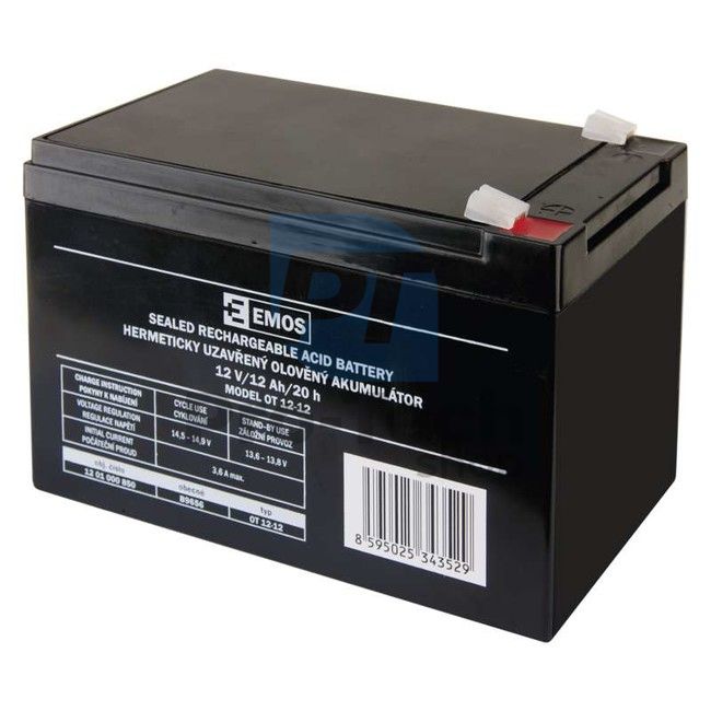 Maintenance-free lead-acid battery 12 V/12 Ah, faston 6,3 mm 70844