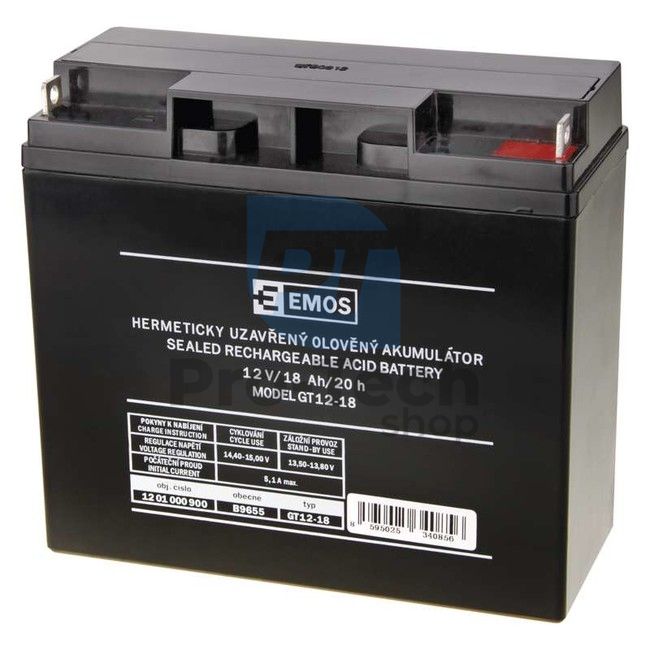 Maintenance-free lead-acid battery 12 V/18 Ah 70393