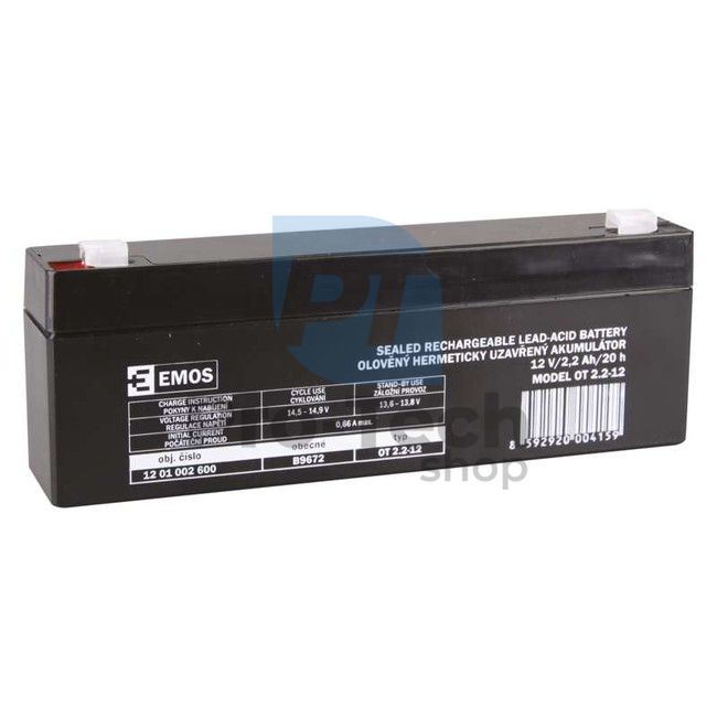 Maintenance-free lead-acid battery 12 V/2.2 Ah, faston 4.7 mm 70192