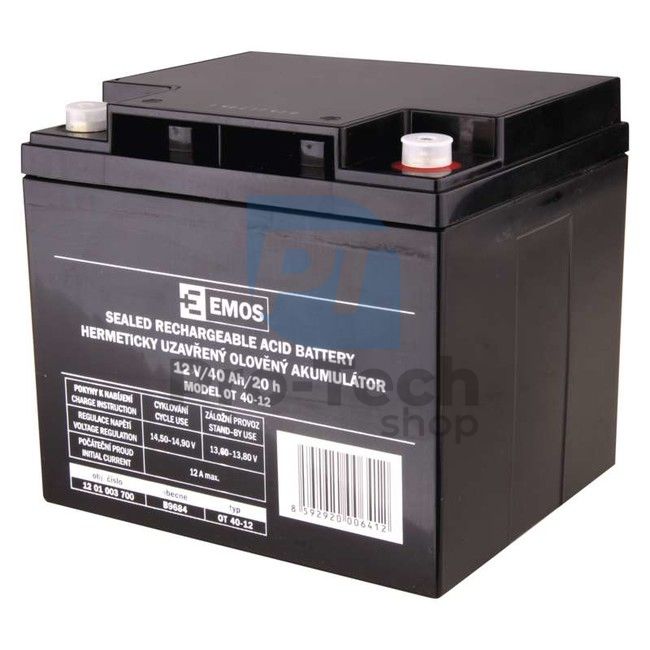 Maintenance-free lead acid battery 12 V/40 Ah M6 70817