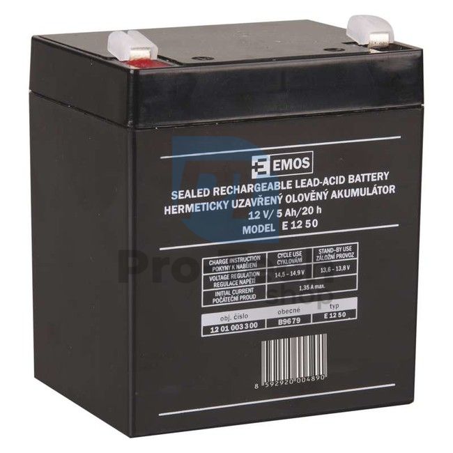 Maintenance-free lead-acid battery 12 V/5Ah, faston 6,3 mm 70158