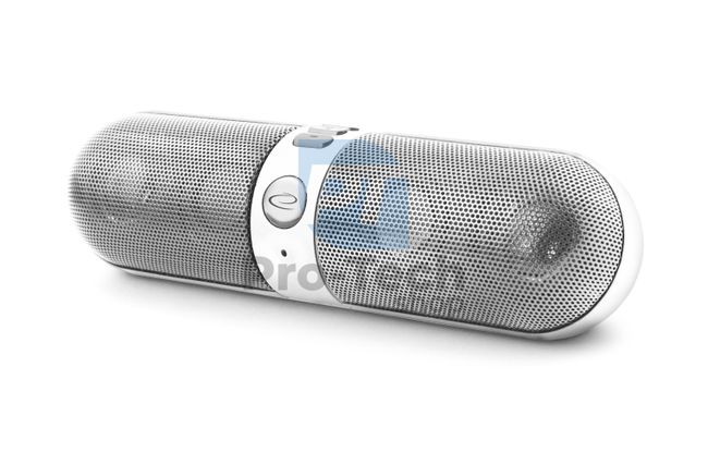 Bluetooth speaker with FM radio PIANO, white-silver 73251