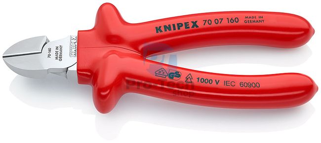 Side nippers with insulation applied by immersion 160 mm KNIPEX 08186