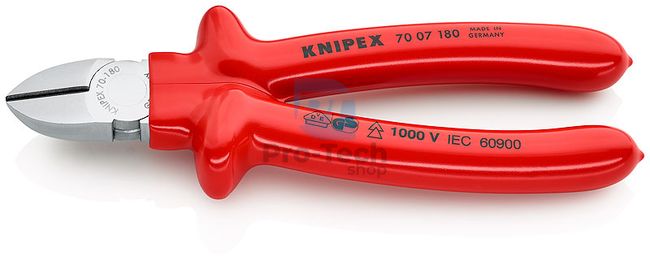 Side nippers insulated with dipped insulation 180 mm KNIPEX 08187