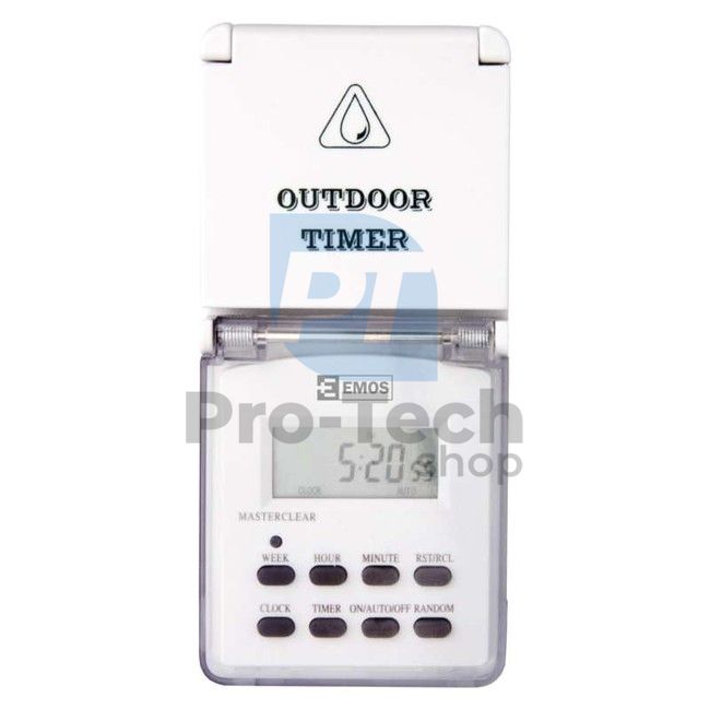 Timer - digital plug in socket, outdoor IP44 70566