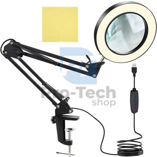 Black magnifying glass with LED illumination Izoxis 22691 75709