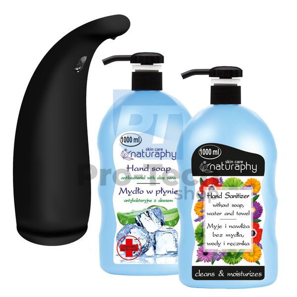 Soap dispenser 300ml with soap and disinfectant 1l