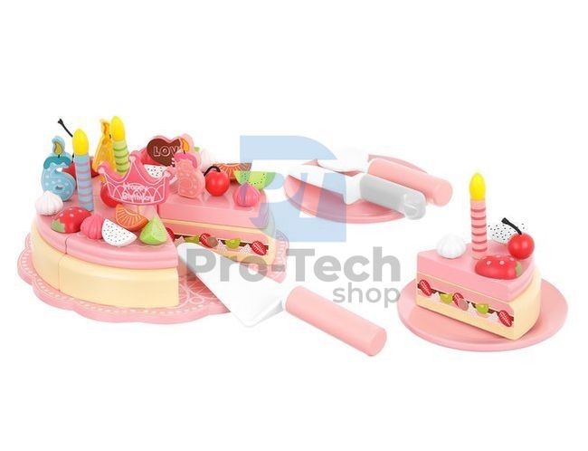 Children's wooden birthday cake 74053