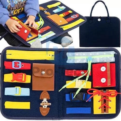 Children's handbag-shaped activity board 74056