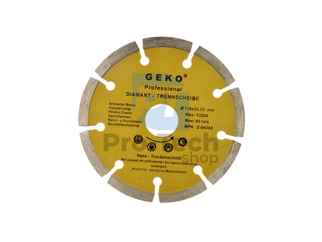 Diamond wheel SEGMENT 115mm x 8mm x 22,2mm 15527