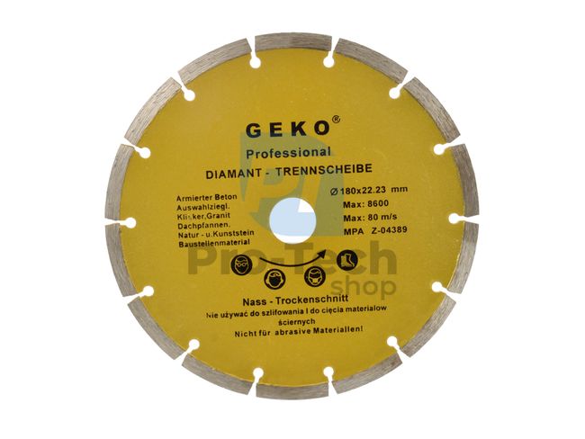 Diamond wheel SEGMENT 180mm x 8mm x 22,2mm 15529