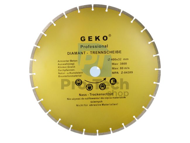 Diamond wheel SEGMENT 400mm x 8mm x 32mm 15539