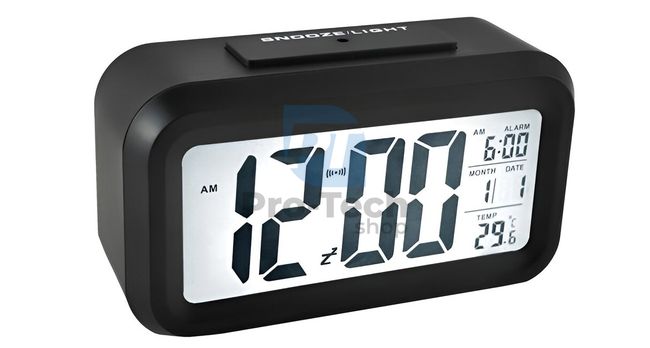 Digital LED alarm clock - Black 74099