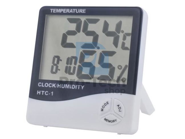 Digital thermometer with hygrometer and clock 74106