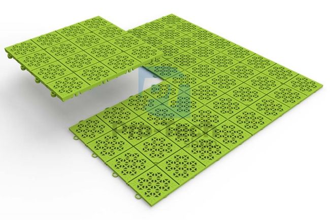 Plastic terrace tile ATENA 30 x 30 cm 11 pcs 1m2, lime green 60172