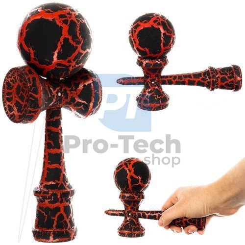 Wooden dexterity game - Kendama - red 74129