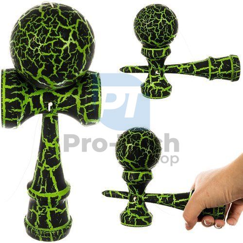 Wooden dexterity game - Kendama - green 74131