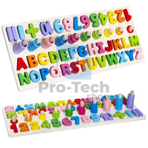 Wooden puzzle: alphabet and numbers 74143