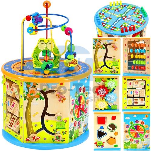 Wooden sensory cube 8in1 75759