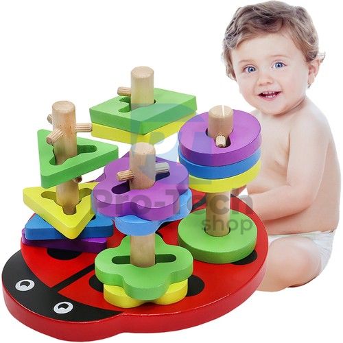 Wooden puzzle - ladybug 74160