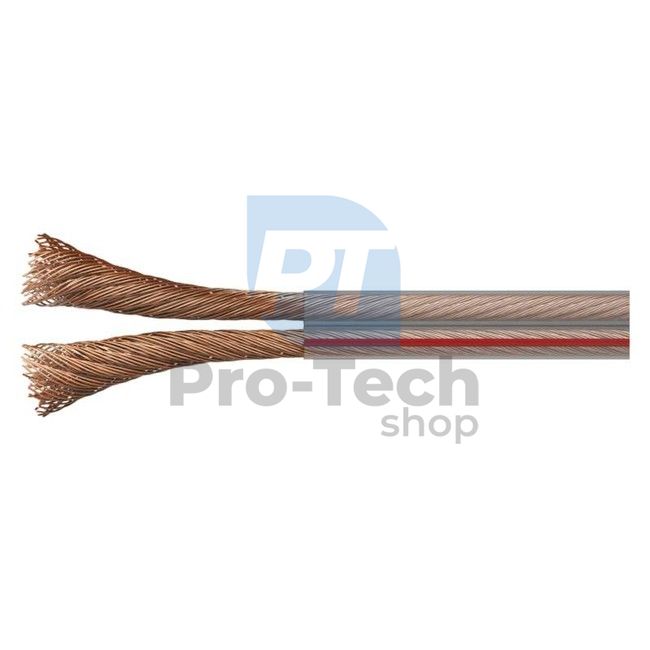 Unshielded double cable 2×1,0mm transparent, 100m 70681