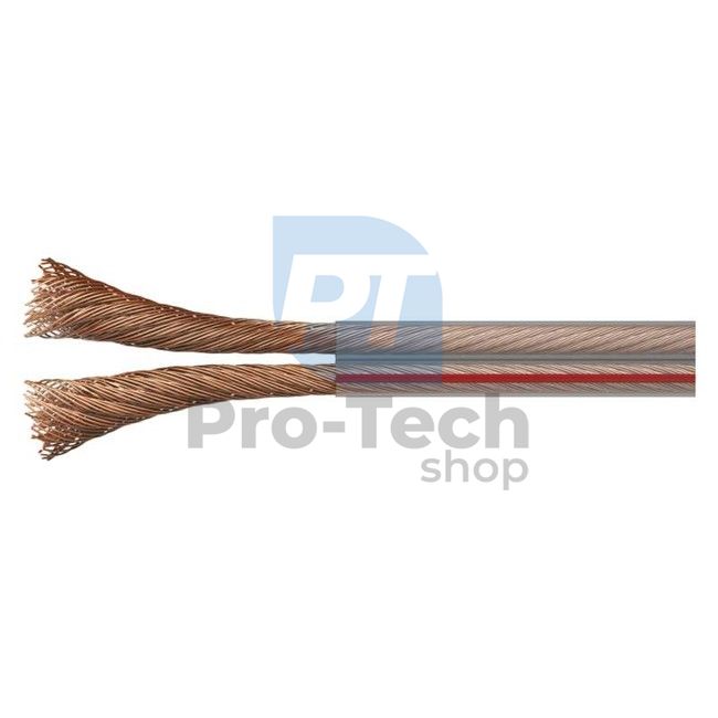 Unshielded double cable 2×2,5mm transparent, 100m 70273