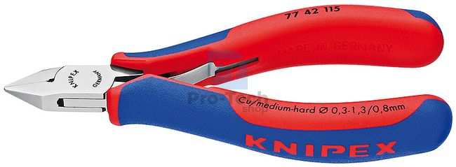 Electronics side cutter pliers 130 mm with narrow tip KNIPEX 08300