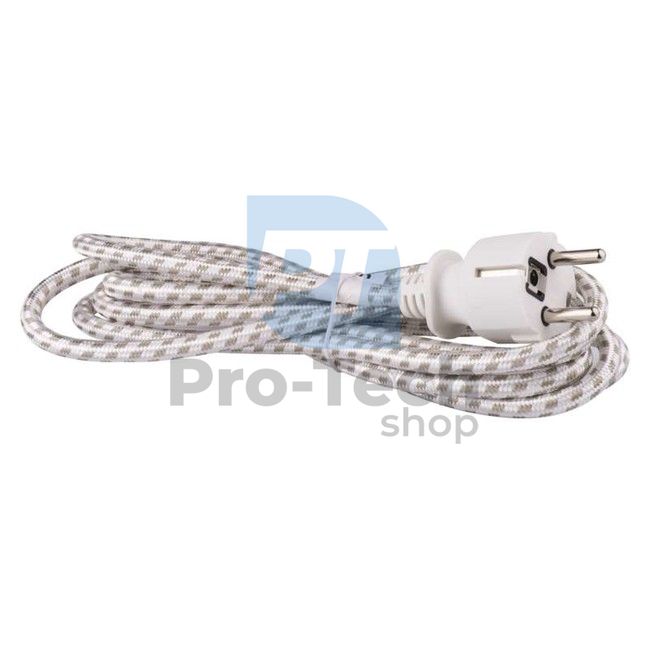 Flexo cord braided 3× 0,75mm2 for iron, 2,4m 70788