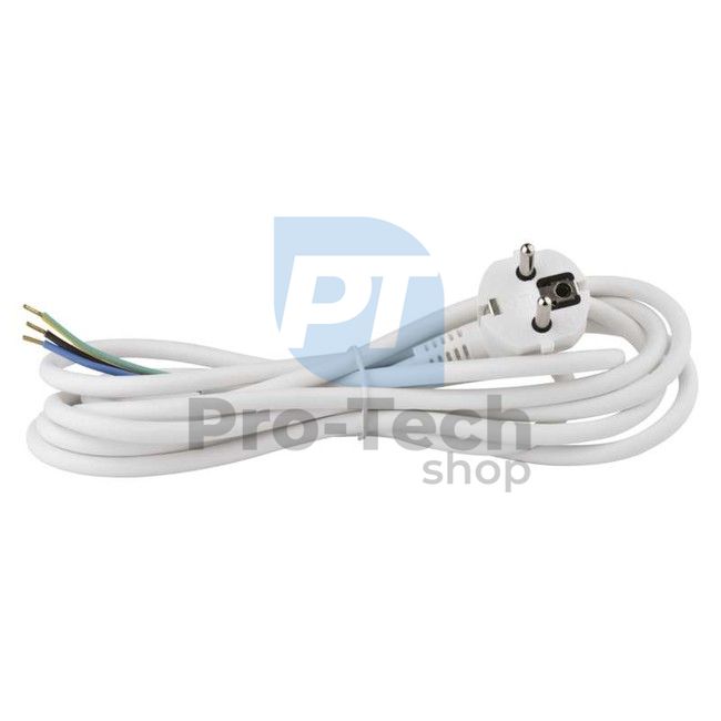 PVC flexo cord 3×0,75mm2, 3m, white 70550