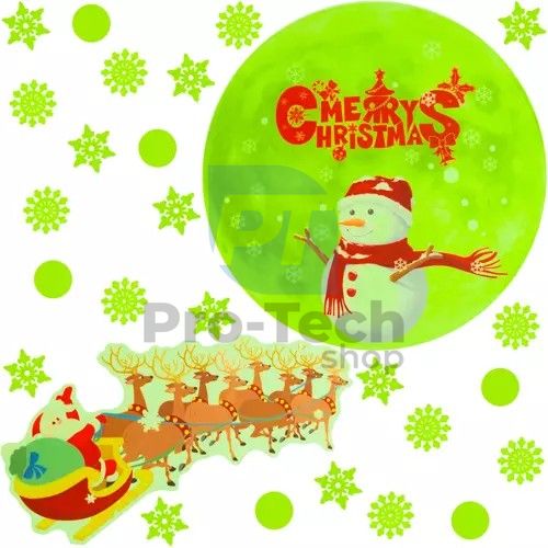 Fluorescent Christmas window stickers 20356 74274