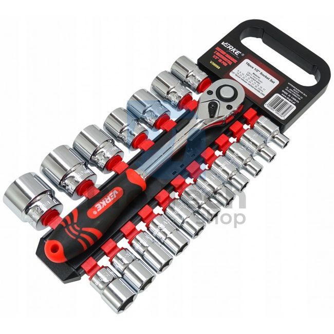 Socket set 19pcs 1/2" 8-32mm HQ 13446