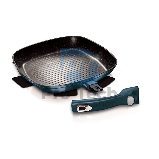 Grill pan with marble surface and removable handle 28cm METALLIC LINE AQUAMARINE EDITION 20014