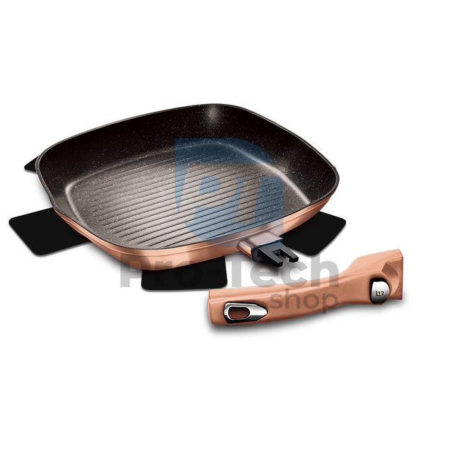 Grill pan with marble surface and removable handle 28cm METALLIC LINE ROSE GOLD EDITION 19435