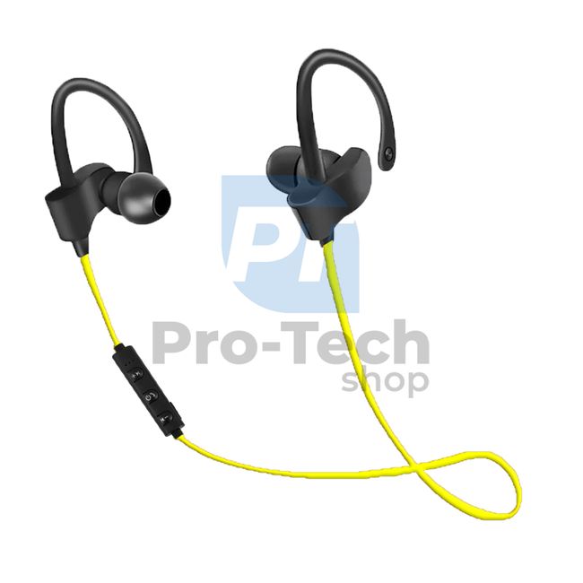 Bluetooth handsfree, sports, black and yellow 72808