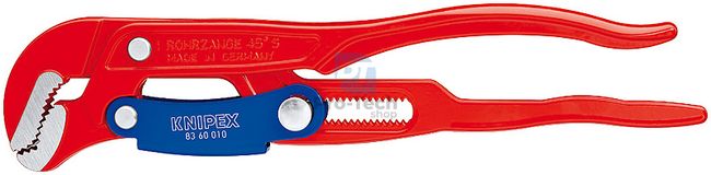 Pipe wrench with "S" shaped jaws with quick adjustable push button 330mm KNIPEX 16041