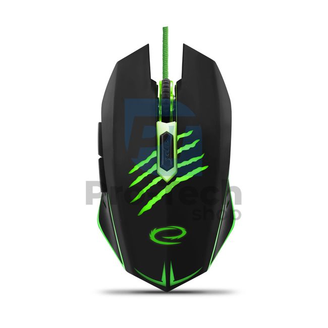 USB gaming mouse with LED backlight 6D CLAW, green 72697