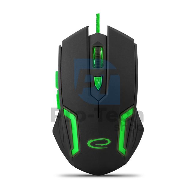 USB gaming mouse with LED backlight 6D FIGHTER, green 72694