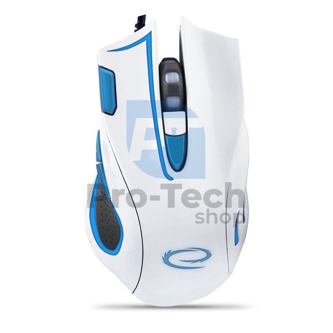 USB gaming mouse with LED backlight 7D HAWK, white-blue 72702