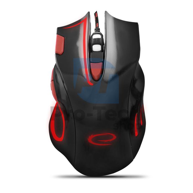 USB gaming mouse with LED backlight 7D HAWK, black-red 72701