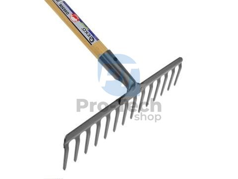 14-tooth rake 36cm with wooden handle 06617