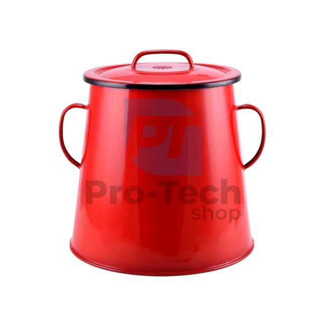 Grease pot with enamel surface 10L 22cm red 54253