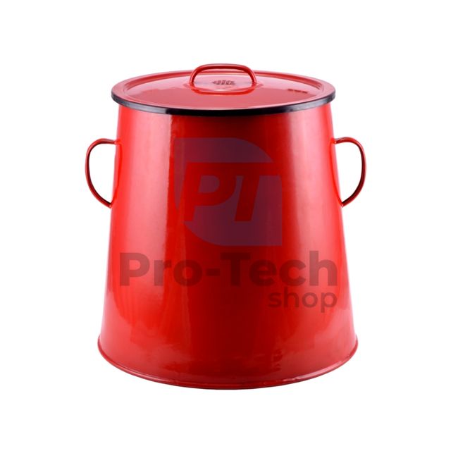 Grease pot with enamel surface 30L 30cm red 54255