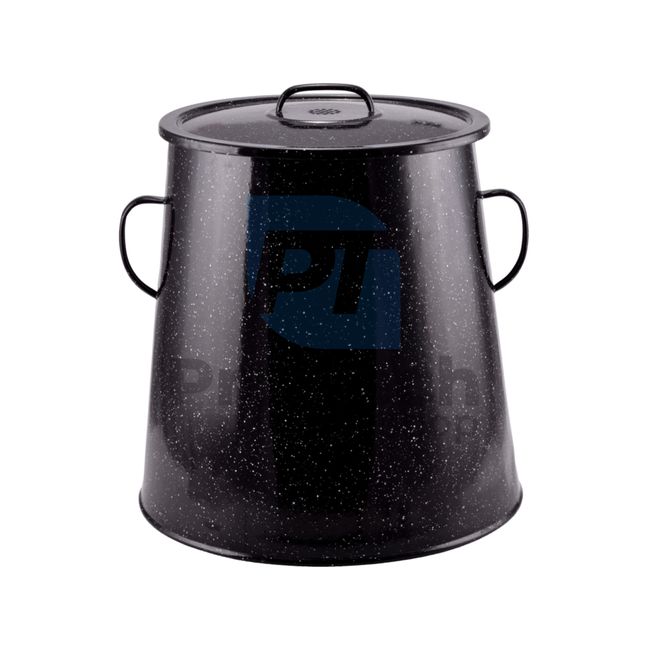 Grease pot with enamel surface 30L 30cm black 54258