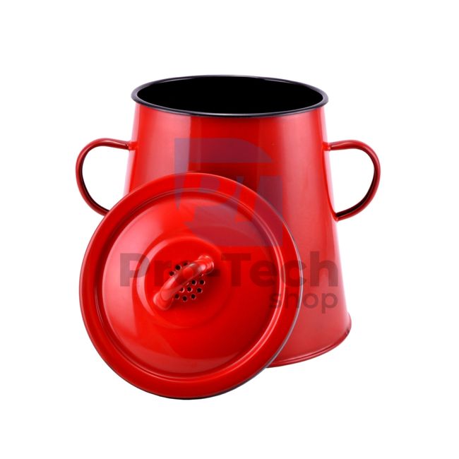 Butter pot with enamel surface 5l 17cm red 54206