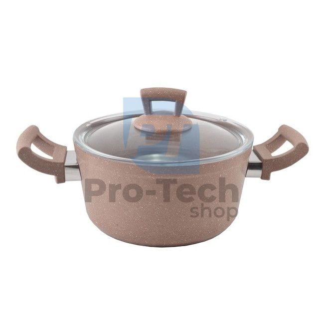 Pot with marble surface 5L 20cm Brown 52978