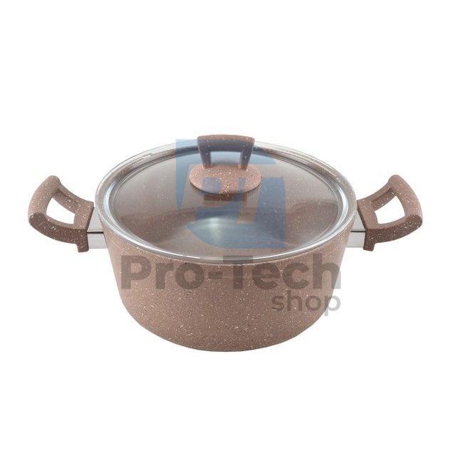 Pot with marble surface 8L 24cm Brown 52982