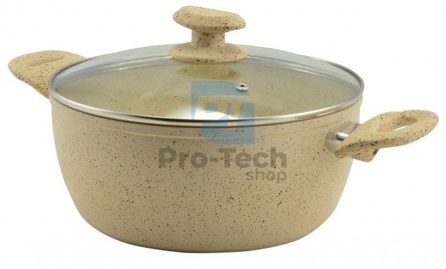 Pot with marble surface 6,3L 28cm Beige 50921