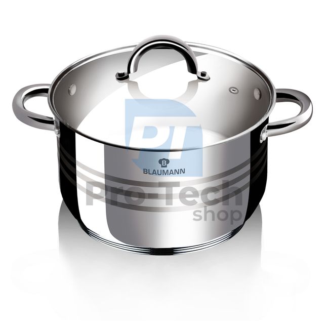 Stainless steel pot with lid 18cm GOURMET LINE 21095